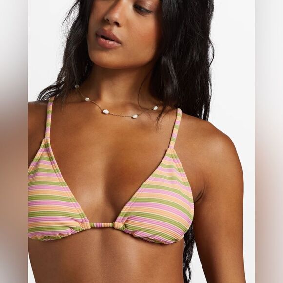 Billabong Hightide Tanlines Tall Slide Tri Top - Picture 2 of 5